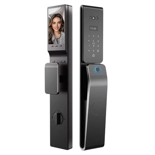 Cerradura digital EVIK W10 con reconocimiento facial Face ID y certificación IP66 para puerta principal