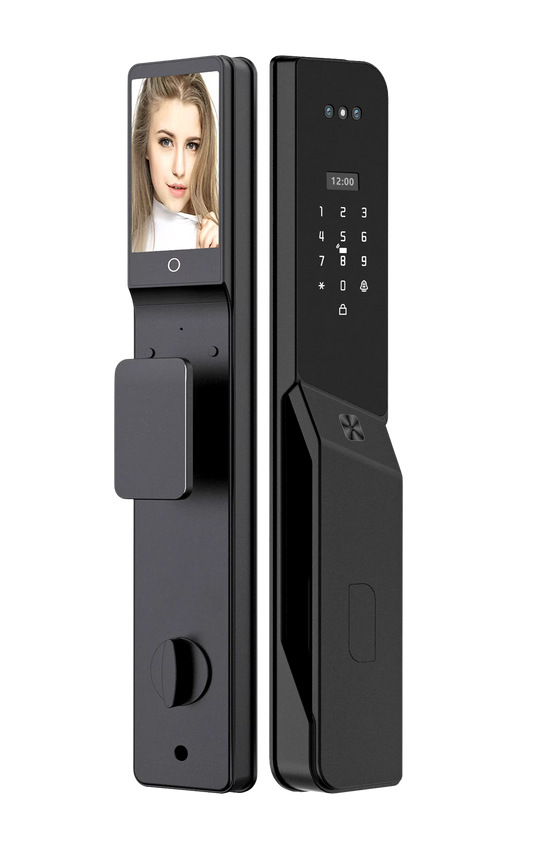 Cerradura digital EVIK W11 con reconocimiento facial Face ID y certificación IP66 para puerta principal