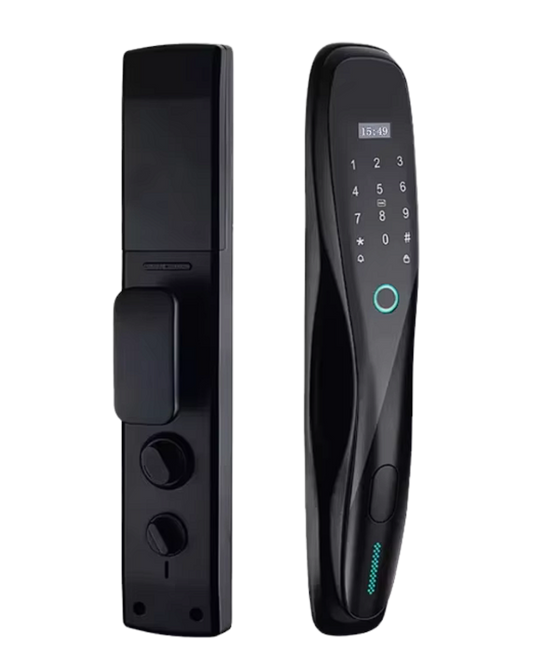 Cerradura digital EVIK K09 con motorizada, con huella, clave, tarjeta y app móvil. para puerta principal